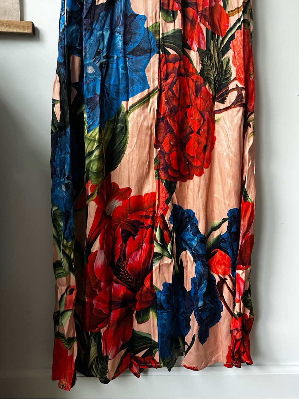 NWT Bl^nk Anthropologie Floral Midi Button Shirt Dress Sleeves Multi Petite S - Picture 9 of 13